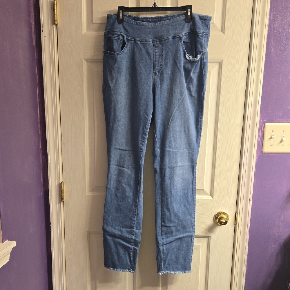 Belle by Kim Gravel Denim Blue Women's Jeggings